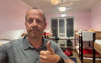 Spending a night in the Patriot IDP Hostel in Zaporizhya. Sleeping on the mattresses provided by the  NOC*NSF and DBC International.